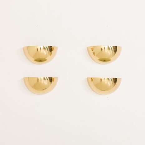 24138 Italian Space Age brass wall scones, set of 4-13 24138 Italian Space Age brass wall scones, set of 4-13