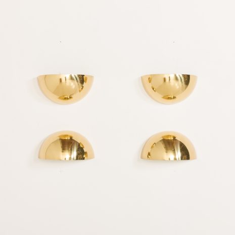 24138 Italian Space Age brass wall scones, set of 4-14 24138 Italian Space Age brass wall scones, set of 4-14