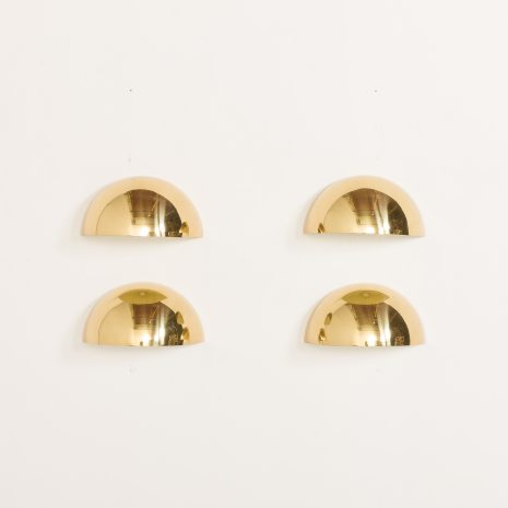 24138 Italian Space Age brass wall scones, set of 4-15 24138 Italian Space Age brass wall scones, set of 4-15