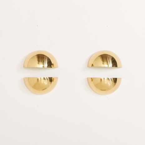 24138 Italian Space Age brass wall scones, set of 4-16 24138 Italian Space Age brass wall scones, set of 4-16