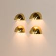 Italian Space Age Brass ‘Quebec’ Sconces by Gilla Giani for Tronconi, Set of 2, 1980s.