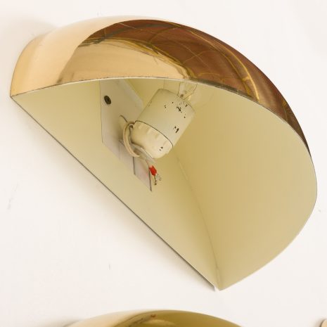 24138 Italian Space Age brass wall scones, set of 4-21 24138 Italian Space Age brass wall scones, set of 4-21