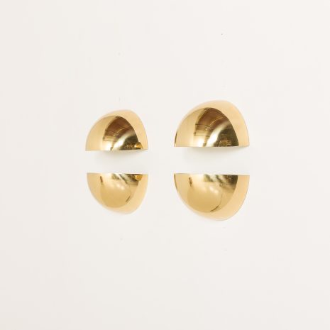 24138 Italian Space Age brass wall scones, set of 4-9 24138 Italian Space Age brass wall scones, set of 4-9