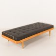 25326 Danish mid century Daybed in black leather, 1960s-15