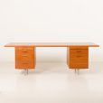 25359 Danish mid century teak extra large executive desk, 1970s-13