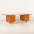 25359 Danish mid century teak extra large executive desk, 1970s-2