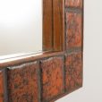 25396 Danish mid century mirror with ceramic tiles, 1970s-4
