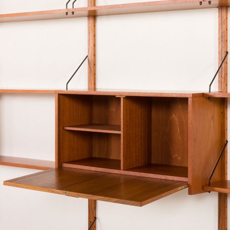 25399 Danish mid century teak wall unit in the style of Poul Cadovius, 1960s-10 25399 Danish mid century teak wall unit in the style of Poul Cadovius, 1960s-10