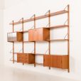25399 Danish mid century teak wall unit in the style of Poul Cadovius, 1960s-17