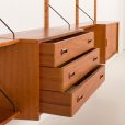25399 Danish mid century teak wall unit in the style of Poul Cadovius, 1960s-19