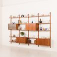 25399 Danish mid century teak wall unit in the style of Poul Cadovius, 1960s-2