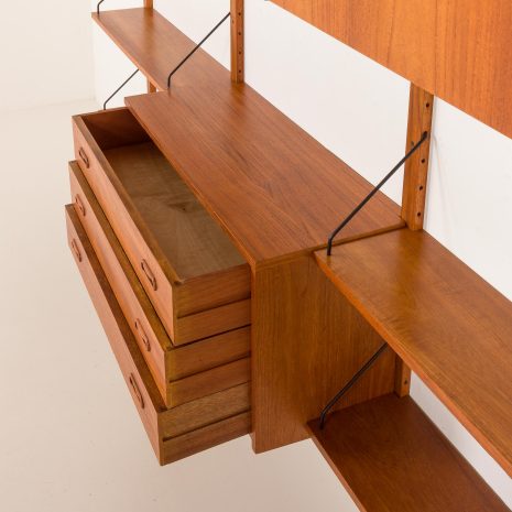 25399 Danish mid century teak wall unit in the style of Poul Cadovius, 1960s-20 25399 Danish mid century teak wall unit in the style of Poul Cadovius, 1960s-20