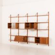 25399 Danish mid century teak wall unit in the style of Poul Cadovius, 1960s-4