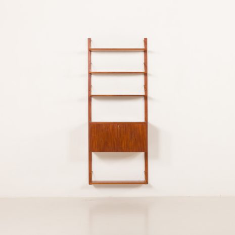 25400 Scandinavian teak wall unit with a secretaire, 1970s-6 25400 Scandinavian teak wall unit with a secretaire, 1970s-6