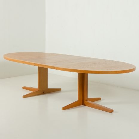25403 Danish extra large oak extension oval table attr. to Skovby, 1970s-05 25403 Danish extra large oak extension oval table attr. to Skovby, 1970s-05