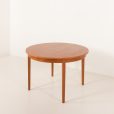 25405 CJ Rosengaarden Teak Expandable Dining Table with 3 extra leaves, Denmark, 1960s-14