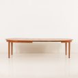25405 CJ Rosengaarden Teak Expandable Dining Table with 3 extra leaves, Denmark, 1960s-3