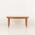 25405 CJ Rosengaarden Teak Expandable Dining Table with 3 extra leaves, Denmark, 1960s-5