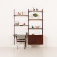 25415 Poul Cadovius rosewood wall unit with a desk for Cado, Denmark 1960s-1