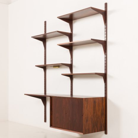 25415 Poul Cadovius rosewood wall unit with a desk for Cado, Denmark 1960s-13 25415 Poul Cadovius rosewood wall unit with a desk for Cado, Denmark 1960s-13
