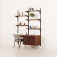 25415 Poul Cadovius rosewood wall unit with a desk for Cado, Denmark 1960s-4