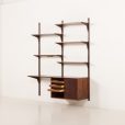 25415 Poul Cadovius rosewood wall unit with a desk for Cado, Denmark 1960s-7