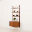 25416 Danish mid century teak one bay wall unit, 1960s-2