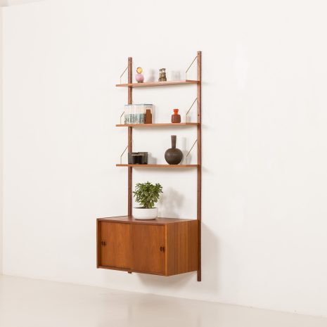 25416 Danish mid century teak one bay wall unit, 1960s-2 25416 Danish mid century teak one bay wall unit, 1960s-2