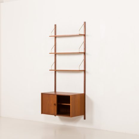 25416 Danish mid century teak one bay wall unit, 1960s-4 25416 Danish mid century teak one bay wall unit, 1960s-4