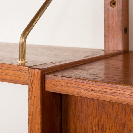 25426 Danish mid century 2 bay teak wall unit , 1960s-10 25426 Danish mid century 2 bay teak wall unit , 1960s-10