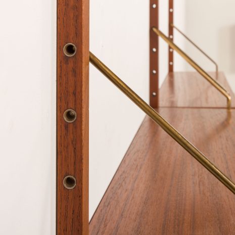 25426 Danish mid century 2 bay teak wall unit , 1960s-13 25426 Danish mid century 2 bay teak wall unit , 1960s-13