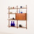 25426 Danish mid century 2 bay teak wall unit , 1960s-2