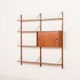 25426 Danish mid century 2 bay teak wall unit , 1960s-3