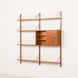 25426 Danish mid century 2 bay teak wall unit , 1960s-5