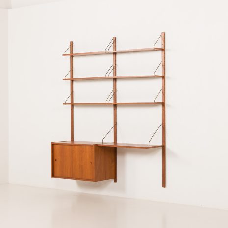 25427 Danish mid century wall unit with a desk shelf, 1960s-3 25427 Danish mid century wall unit with a desk shelf, 1960s-3