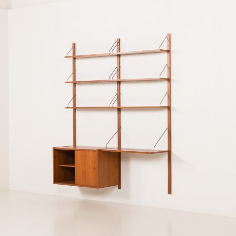 25427 Danish mid century wall unit with a desk shelf, 1960s-5 25427 Danish mid century wall unit with a desk shelf, 1960s-5