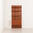 25428 Italian mid century teak wall unit on panels, 1970s-16