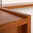 25429 PS System teak 3 bay wall unit with expository shelf, Randers, Denmark, 1960s-11
