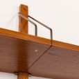 25429 PS System teak 3 bay wall unit with expository shelf, Randers, Denmark, 1960s-14