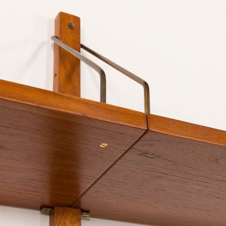 25429 PS System teak 3 bay wall unit with expository shelf, Randers, Denmark, 1960s-14 25429 PS System teak 3 bay wall unit with expository shelf, Randers, Denmark, 1960s-14