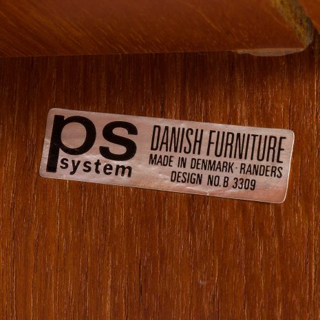 25429 PS System teak 3 bay wall unit with expository shelf, Randers, Denmark, 1960s-16 25429 PS System teak 3 bay wall unit with expository shelf, Randers, Denmark, 1960s-16