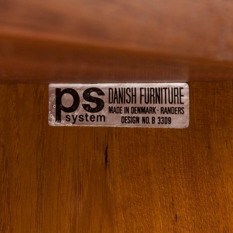 25429 PS System teak 3 bay wall unit with expository shelf, Randers, Denmark, 1960s-18 25429 PS System teak 3 bay wall unit with expository shelf, Randers, Denmark, 1960s-18