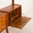 25432 Scandinavian two bay Ergo wall unit by John Texmon, Norway, 1960s-15