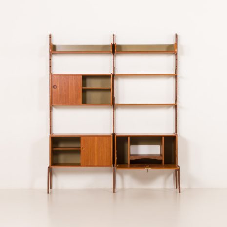 25432 Scandinavian two bay Ergo wall unit by John Texmon, Norway, 1960s-6 25432 Scandinavian two bay Ergo wall unit by John Texmon, Norway, 1960s-6