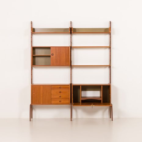 25432 Scandinavian two bay Ergo wall unit by John Texmon, Norway, 1960s-7 25432 Scandinavian two bay Ergo wall unit by John Texmon, Norway, 1960s-7