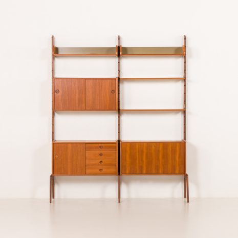25432 Scandinavian two bay Ergo wall unit by John Texmon, Norway, 1960s-8 25432 Scandinavian two bay Ergo wall unit by John Texmon, Norway, 1960s-8