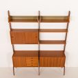 25432 Scandinavian two bay Ergo wall unit by John Texmon, Norway, 1960s-9
