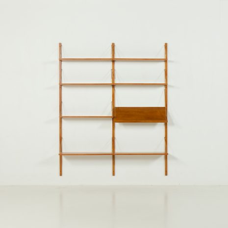 25439 Sacaninavian teak wall unit in the style of Poul Cadovius, 1970s-04 25439 Sacaninavian teak wall unit in the style of Poul Cadovius, 1970s-04