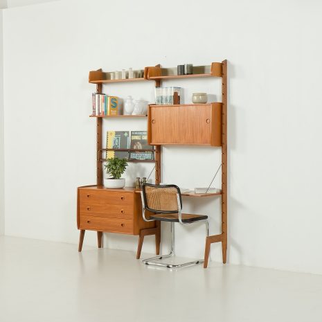 25442 Scandinavian freestanding wall unit model Ergo with a desk, Norway 1960s-02 25442 Scandinavian freestanding wall unit model Ergo with a desk, Norway 1960s-02