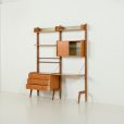 25442 Scandinavian freestanding wall unit model Ergo with a desk, Norway 1960s-04